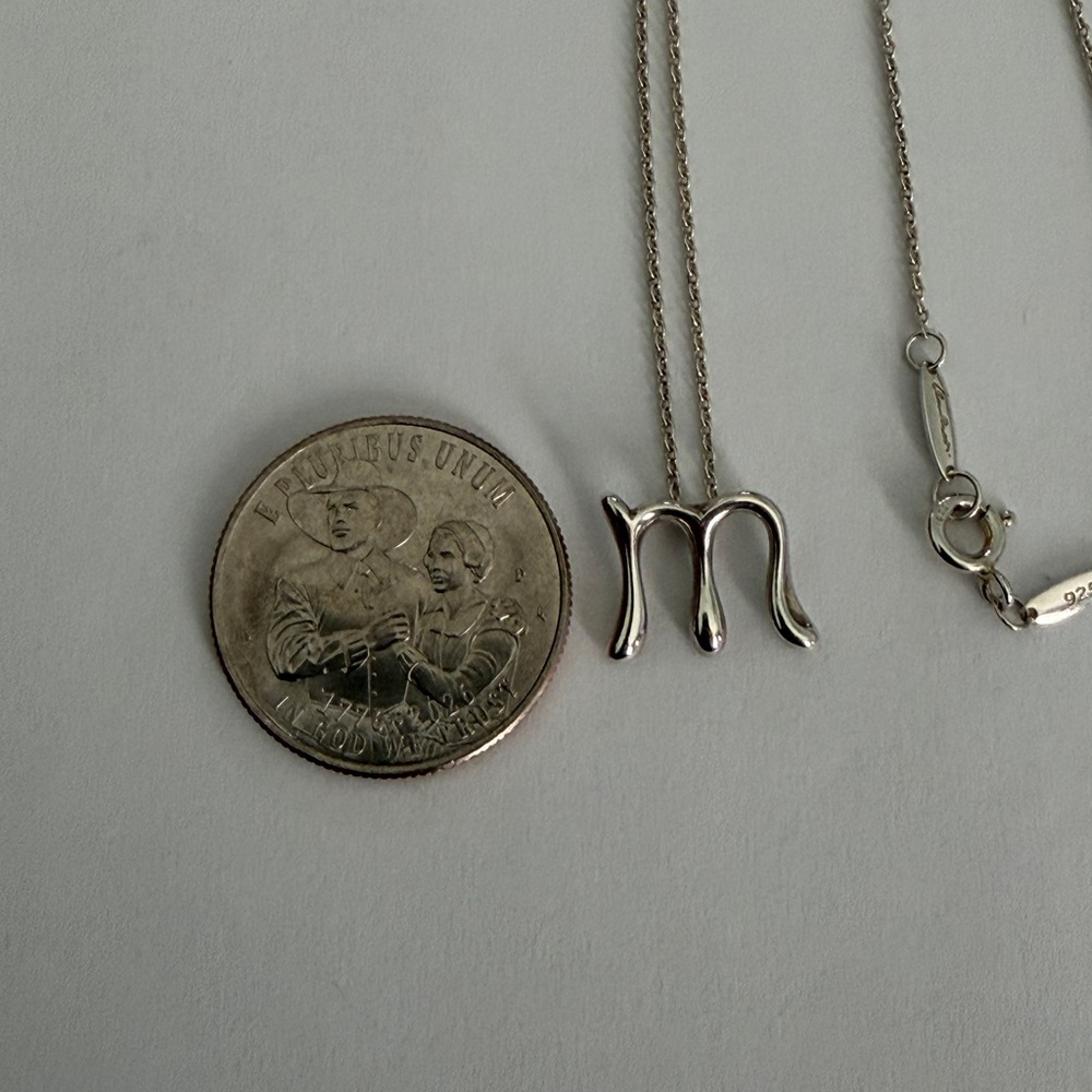 Tiffany & Co. Silver Initial Necklace - Picture 2 of 7